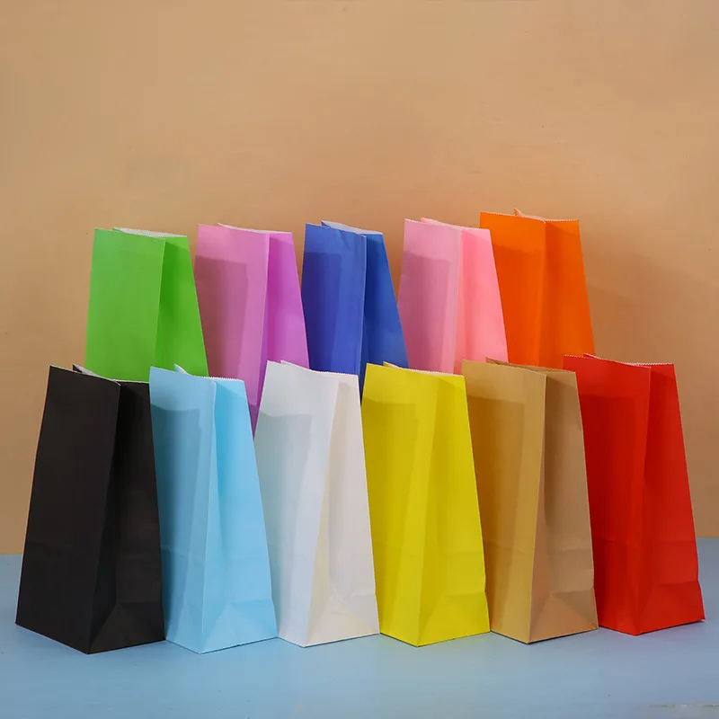 Event Party Shop - 10/20/50 adet Renkli Kraft Kağıt Torba