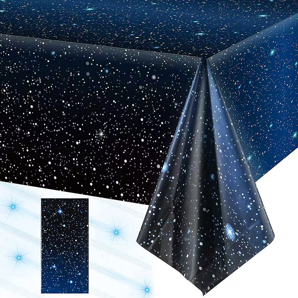 Table Cloth Disposable - Tek kullanımlık Yıldızlı Gökyüzü Tema Masa