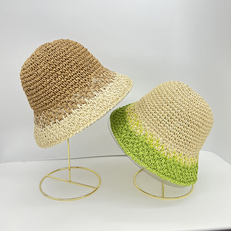 Paper Straw Color - Kadınlar İçin Katlanabilir Yazlık Hasır Şapka