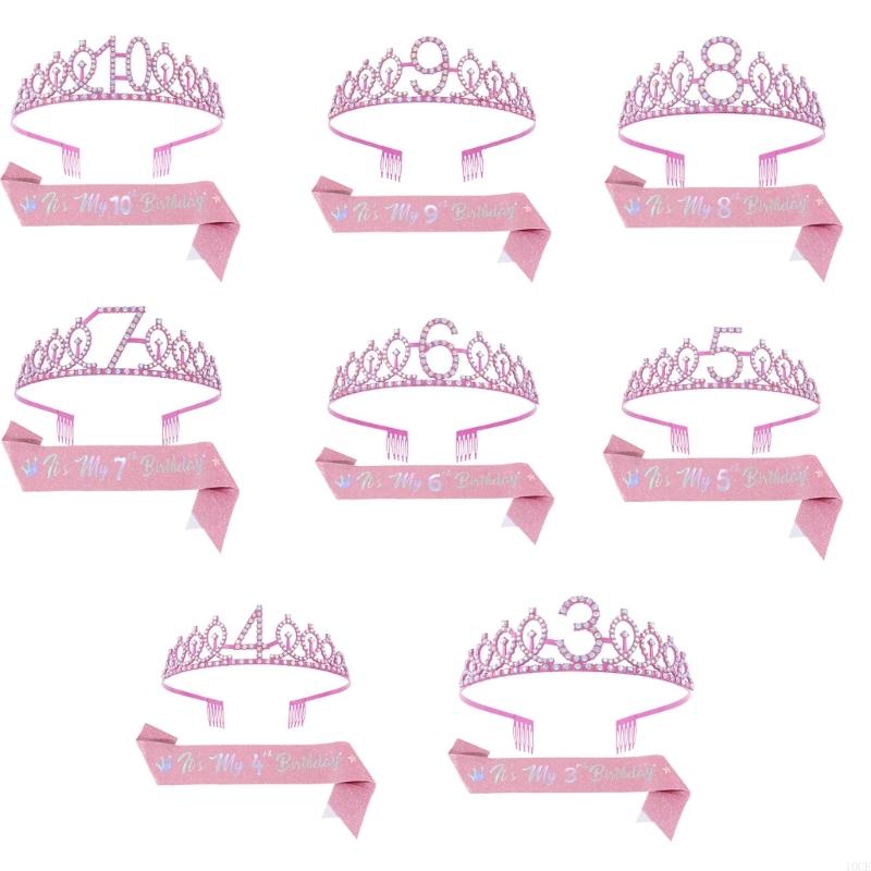 Birthday Sash Glitter - Kızlar Parti Kraliçesi Aksesuarları için Işıltılı