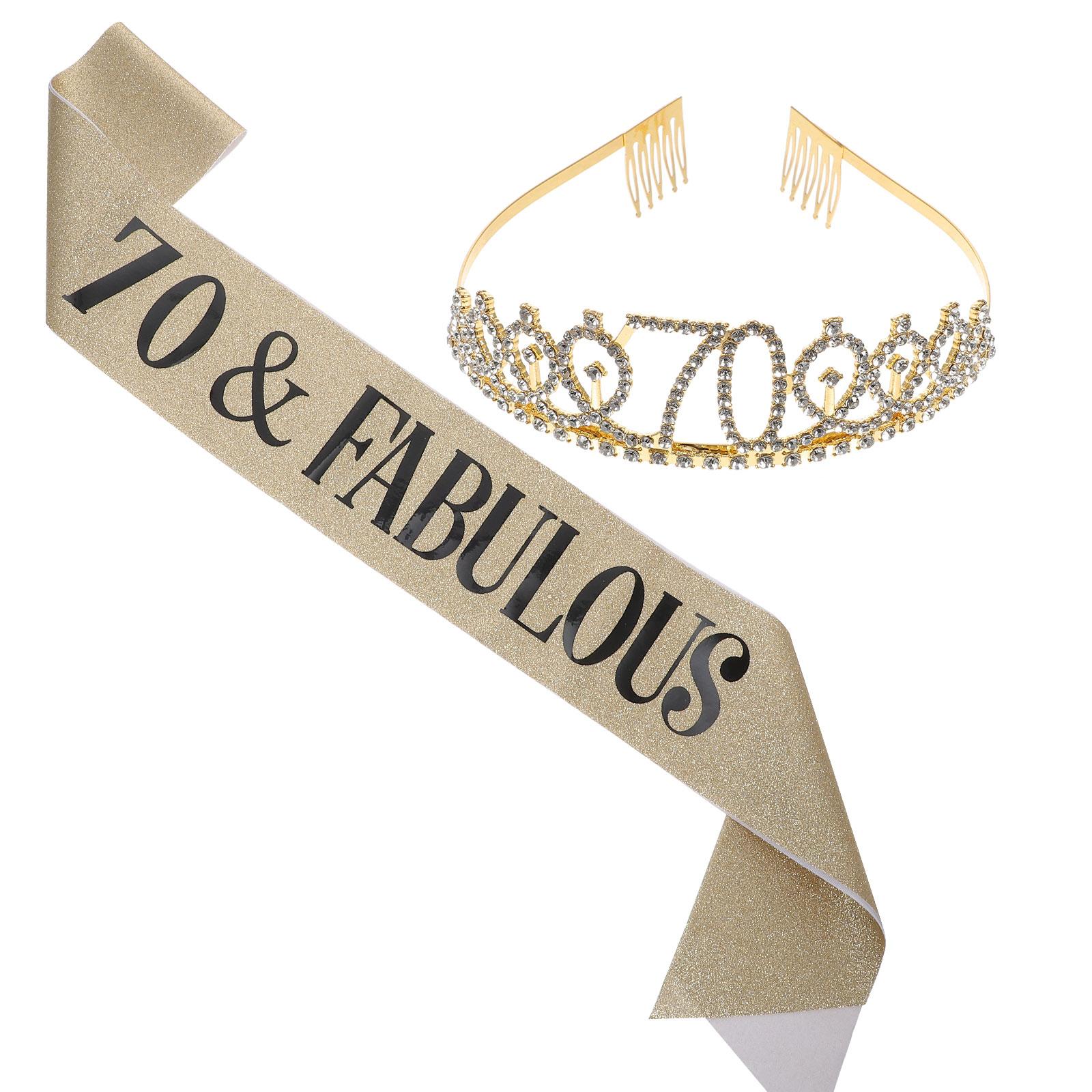 Birthday Sash Glitter - Glitter Kanat Doğum Günü Taç Seti