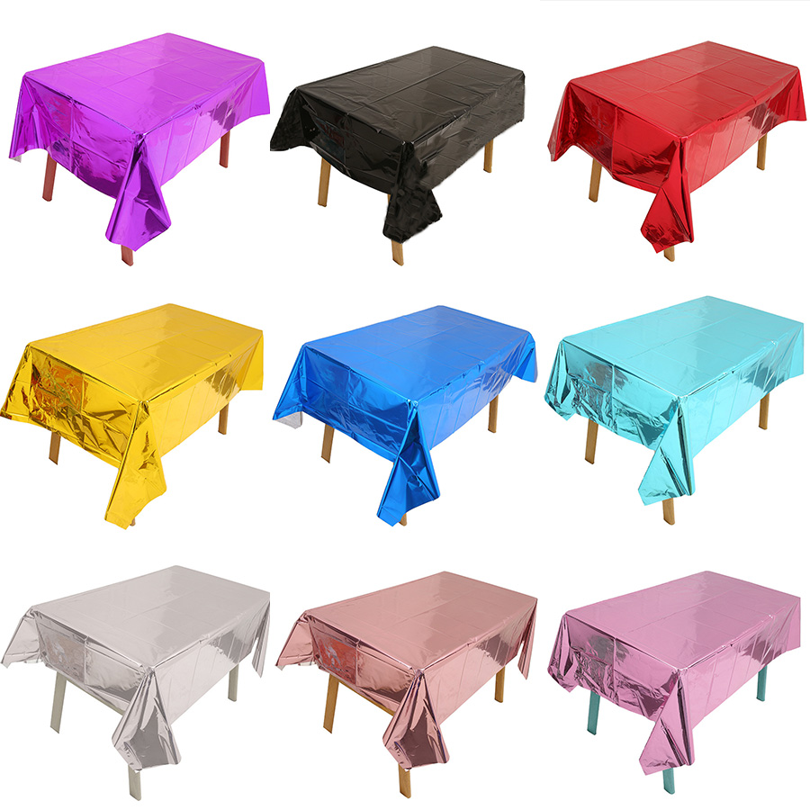 Table Cloth Disposable - 137cm * 183cm gül altın şerit