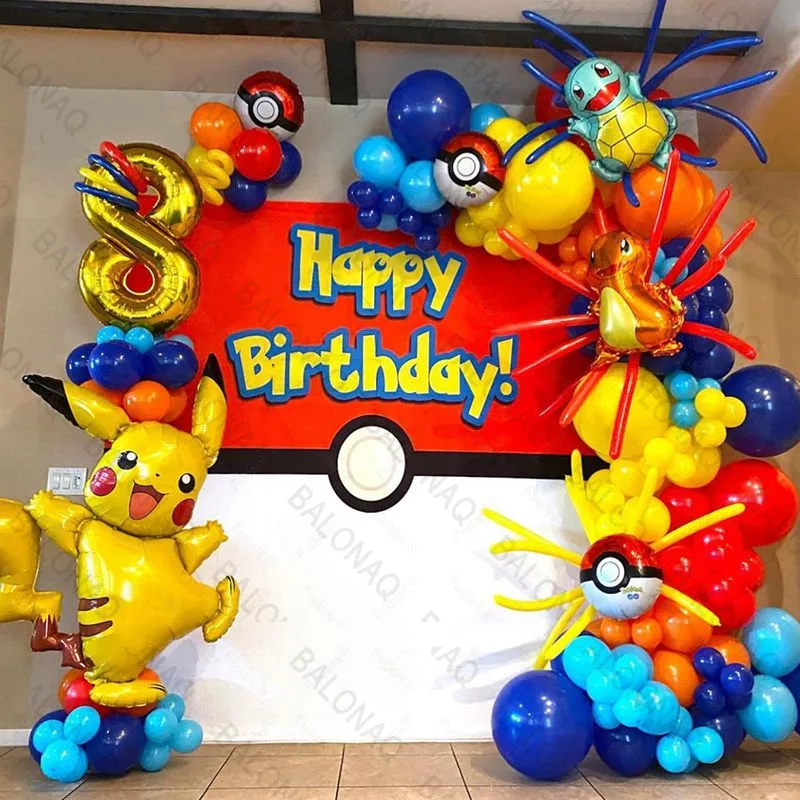 Balloon Arch Kit - 84 adet Pikachu Parti Balonları Garland