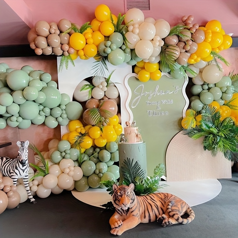 Balloon Arch Kit - 146 adet Adaçayı Yeşili Sarı Balon
