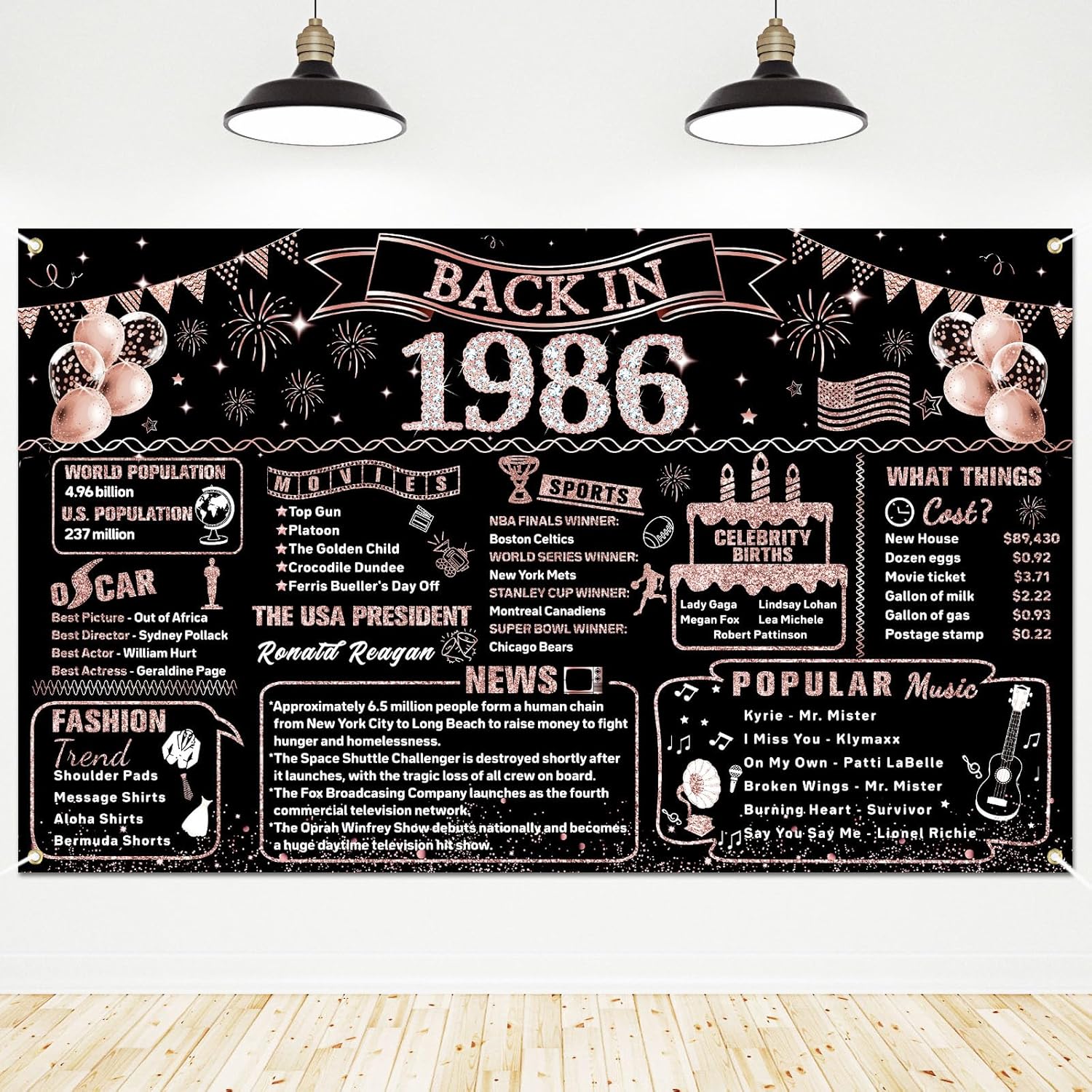Party Banner Gold - Kadınlar için 40. Doğum Günü Süslemeleri,