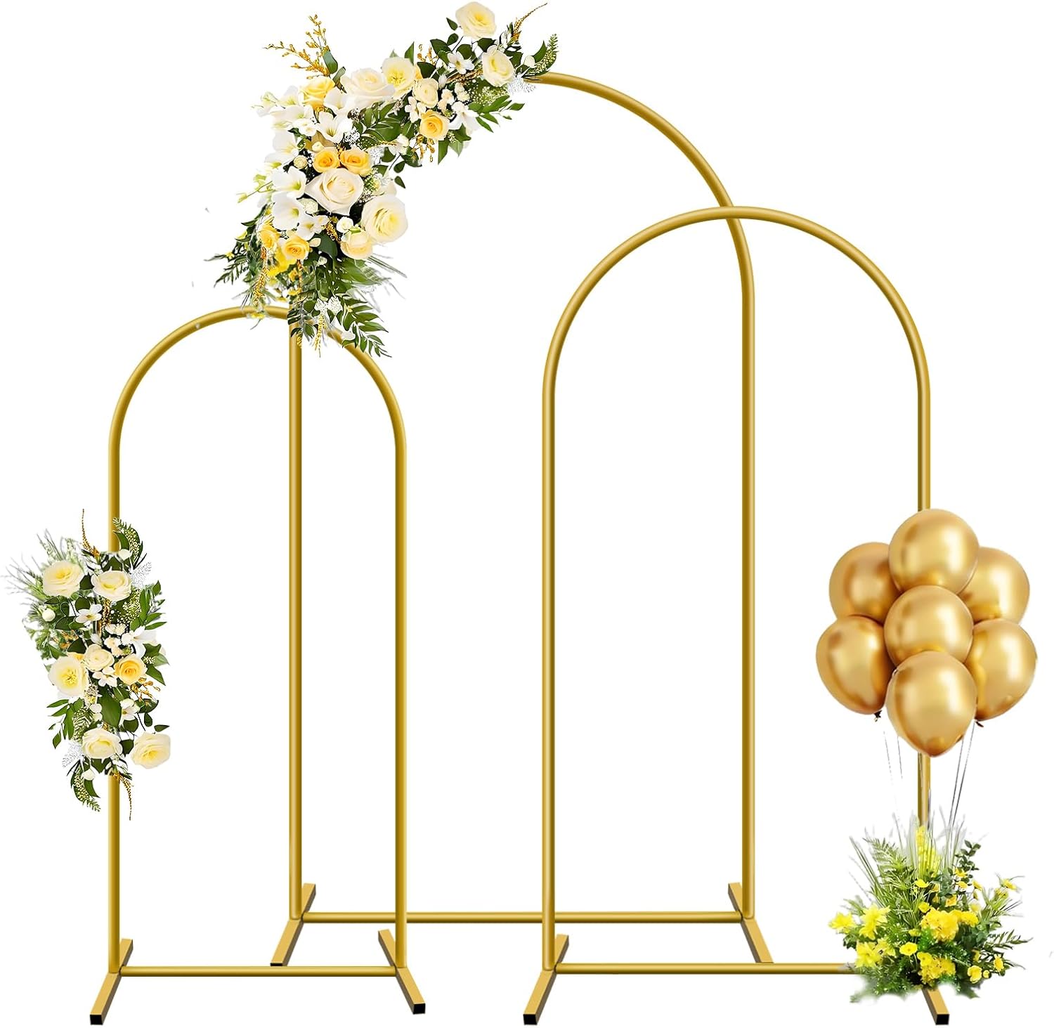 Balloon Arch Kit - 1 adet Altın Metal Kemer Zemin