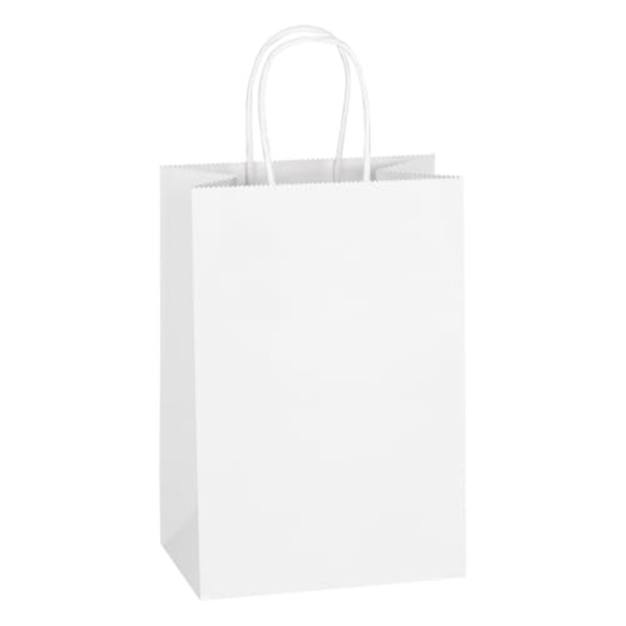 Party Favor Bag - 100'lü Paket 5.25x3.25x8.5 İnç Küçük Kraft