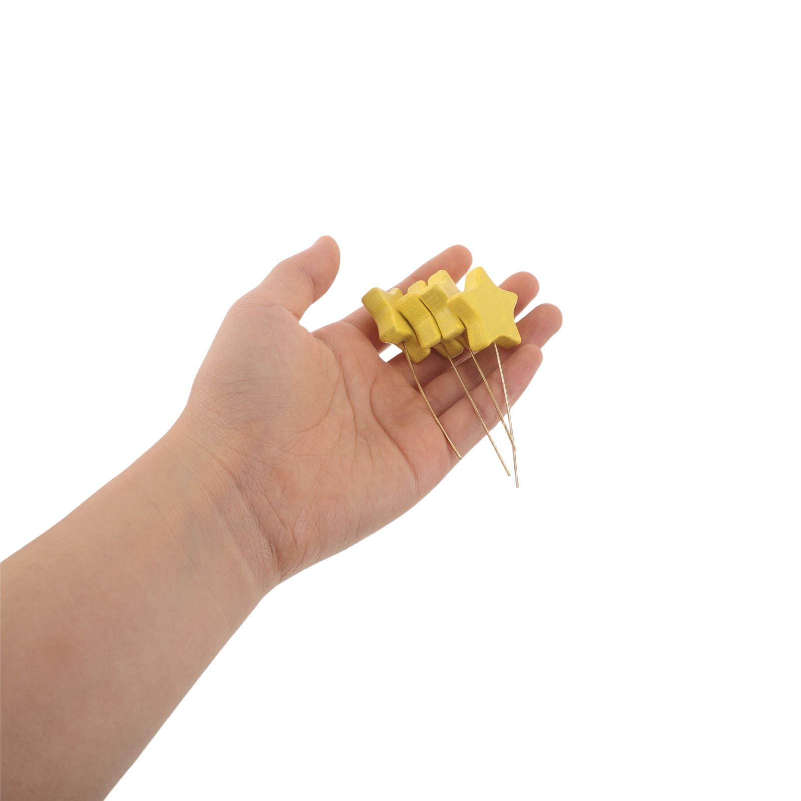 Centerpiece Stick - 6 Adet Mini Ahşap Yıldız Çubukları