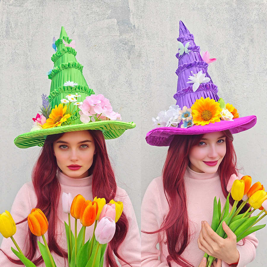 Party Hat Cone - Paskalya cadı şapkası sihirli kız şapkası