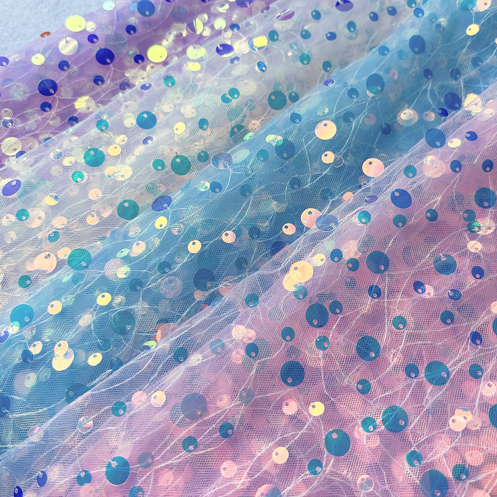 Glitter Tablecloth - 59 inç Genişlik Sparkle Pullu Tül
