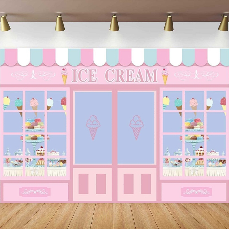 Dessert Table Backdrop - Dondurma Tema Fotoğraf Arka Plan Tatlı
