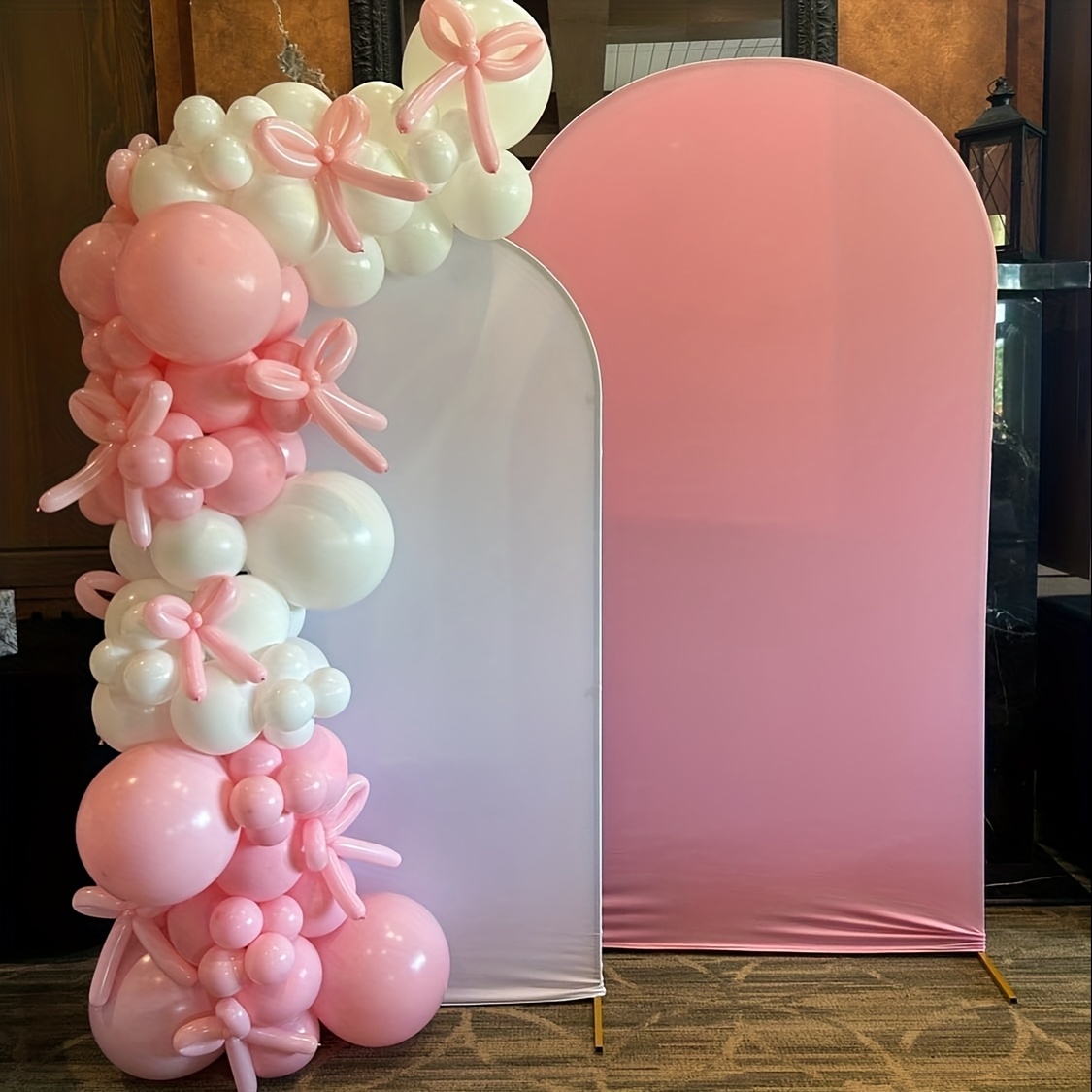 Balloon Arch Kit - 141 Parça Pembe Kurdele Balon Kemer