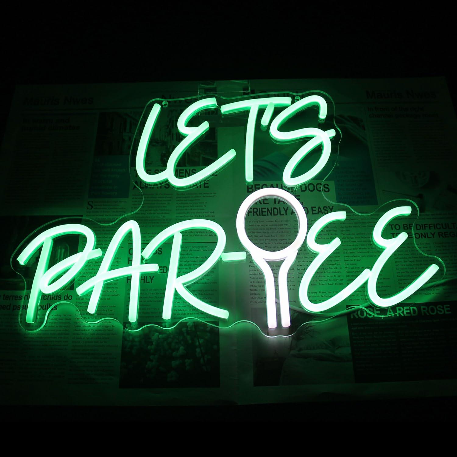Let's Par Tee Neon Tabela Golf - Neon Sign Party incelemesi ve fiyatı