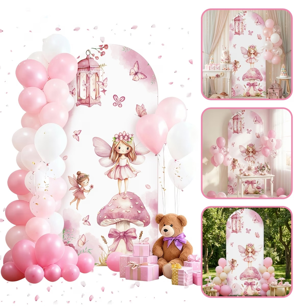 Peri ve Mantar Arka Plan Tatlı - Dessert Table Backdrop incelemesi ve fiyatı