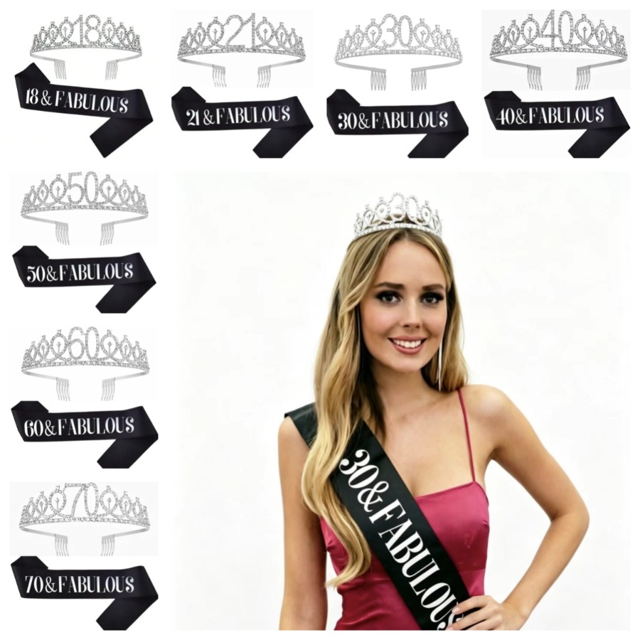 Simli Gümüş Doğum Günü Taç Kem - Birthday Sash Glitter incelemesi ve fiyatı