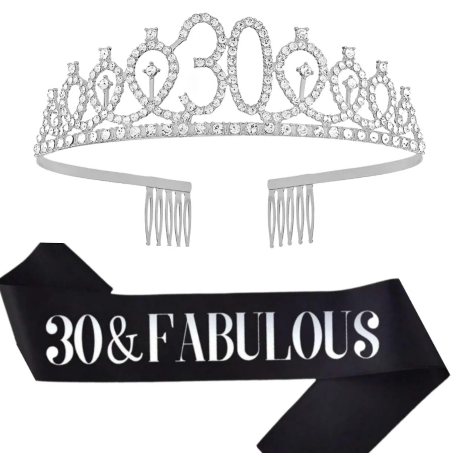 Simli Gümüş Doğum Günü Taç Kem - Birthday Sash Glitter incelemesi ve fiyatı