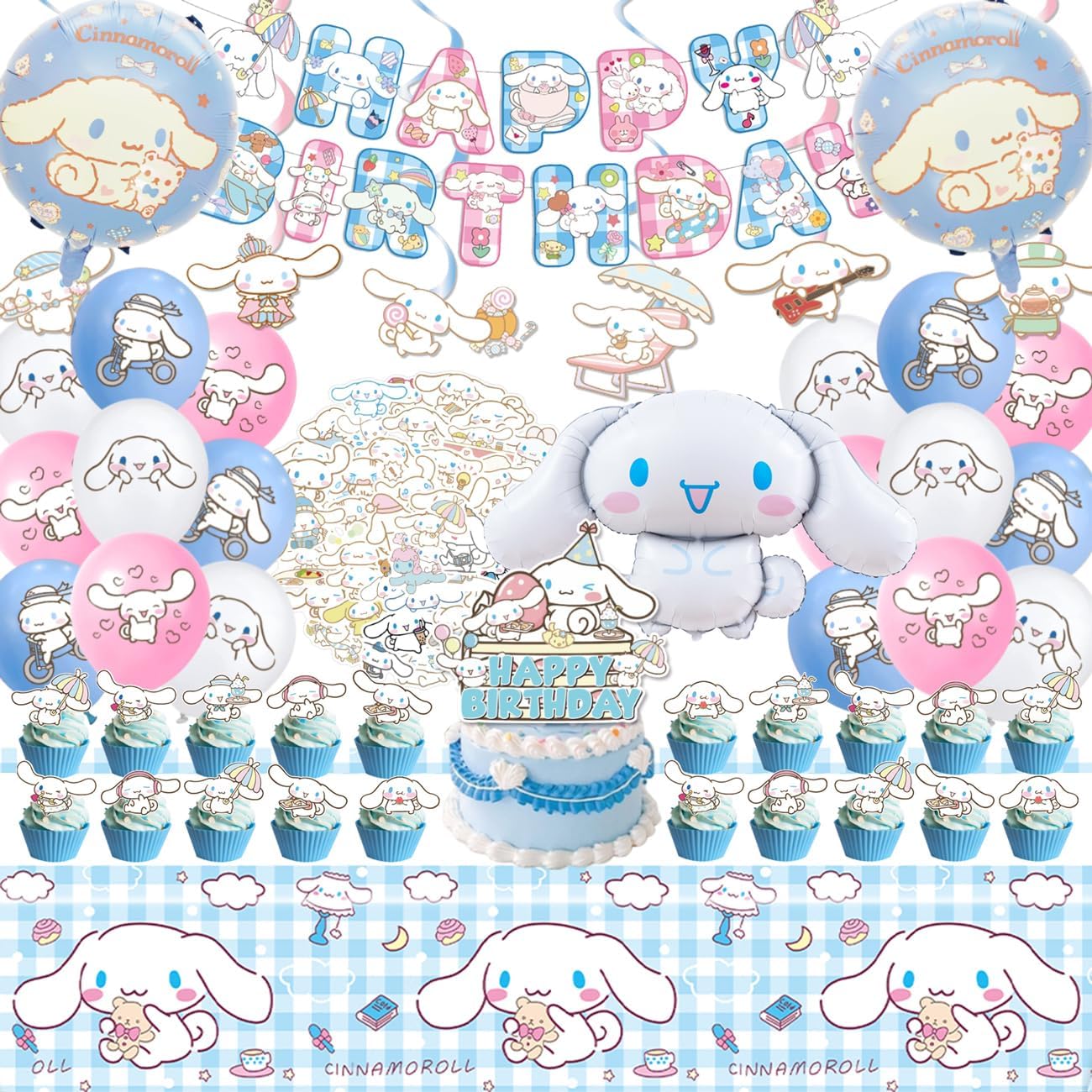 Karikatür Cinnamoroll Doğum Gü - Table Cloth Disposable incelemesi ve fiyatı