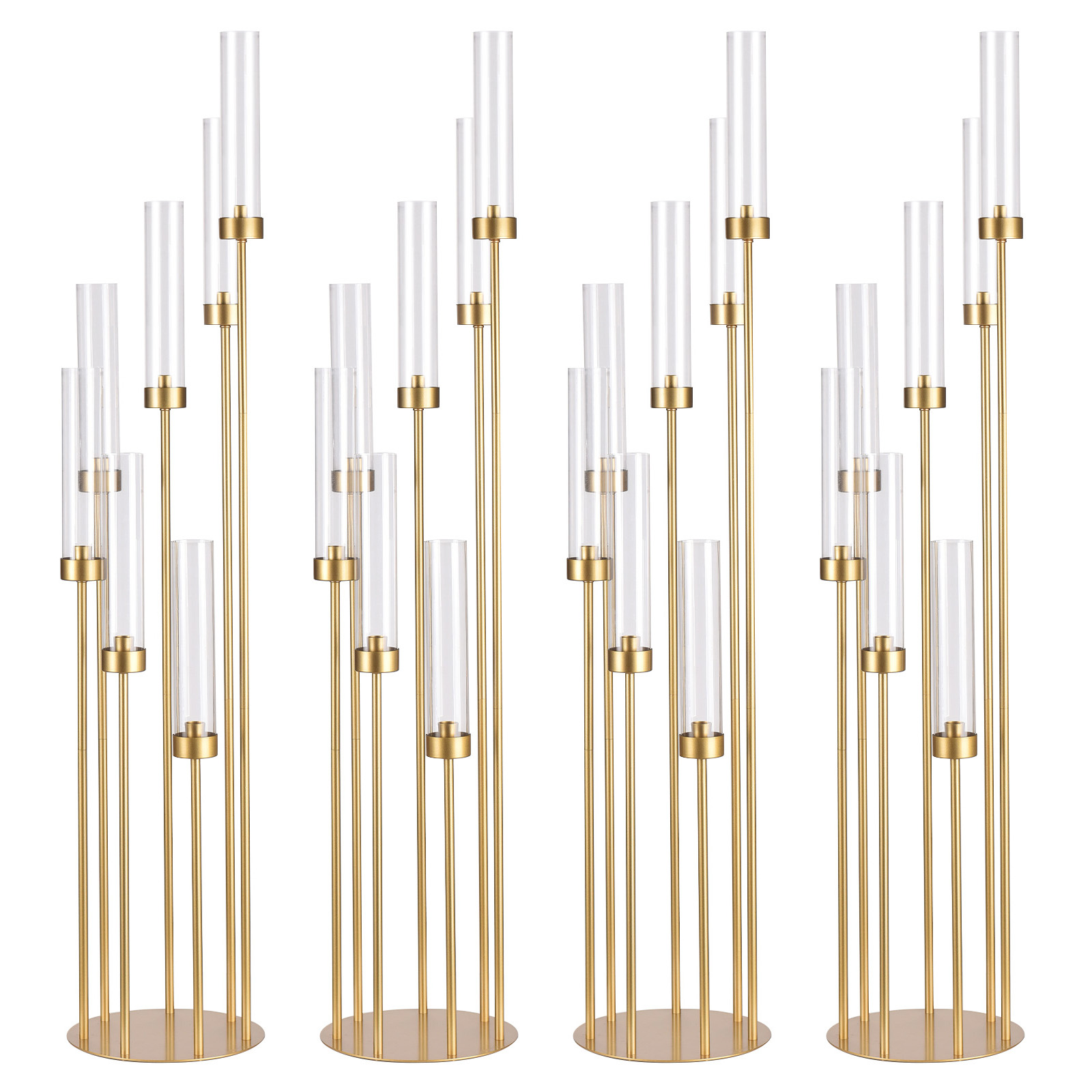 4 Set 7 Kollu Altın Yer Şamdan - Centerpiece Stick incelemesi ve fiyatı