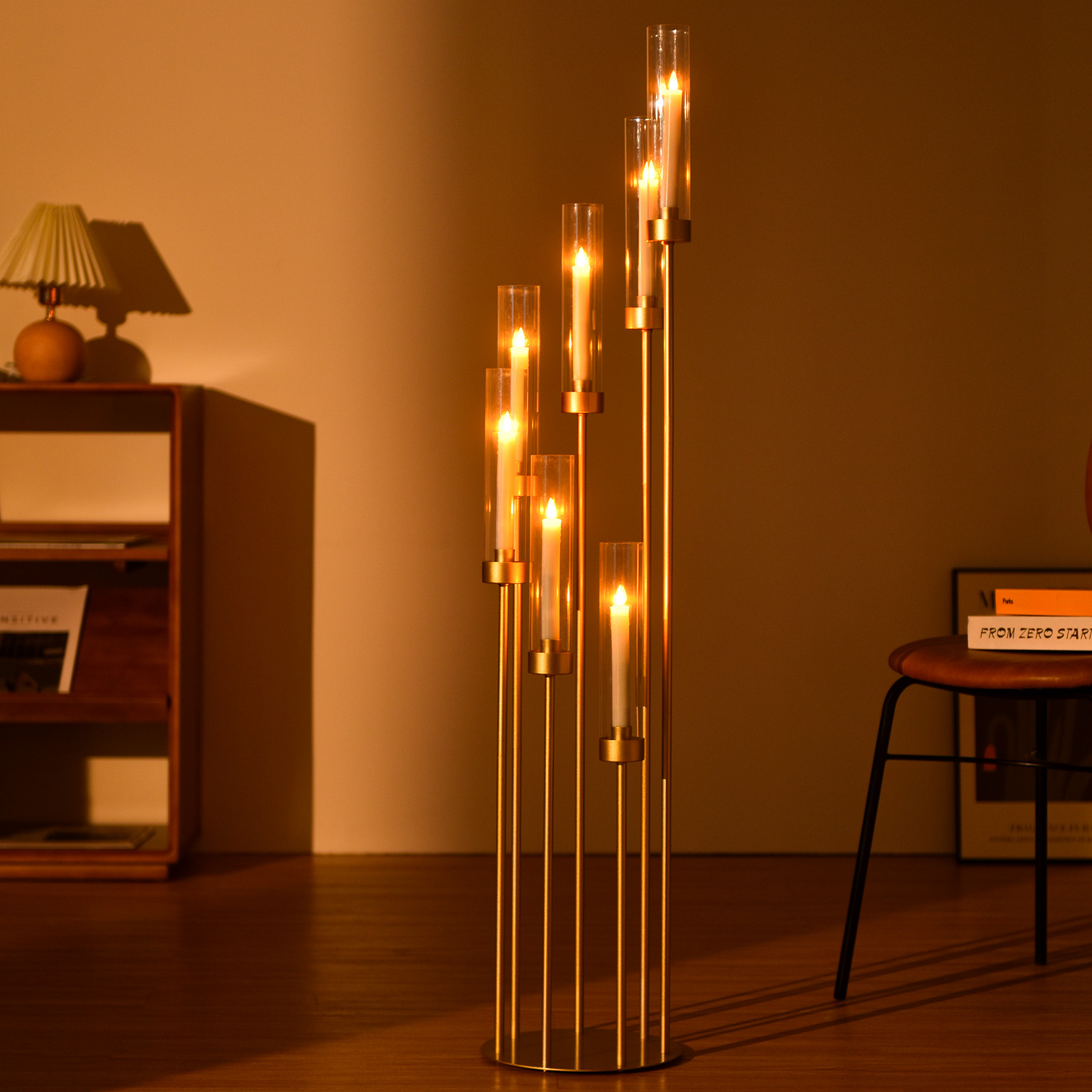 4 Set 7 Kollu Altın Yer Şamdan - Centerpiece Stick incelemesi ve fiyatı
