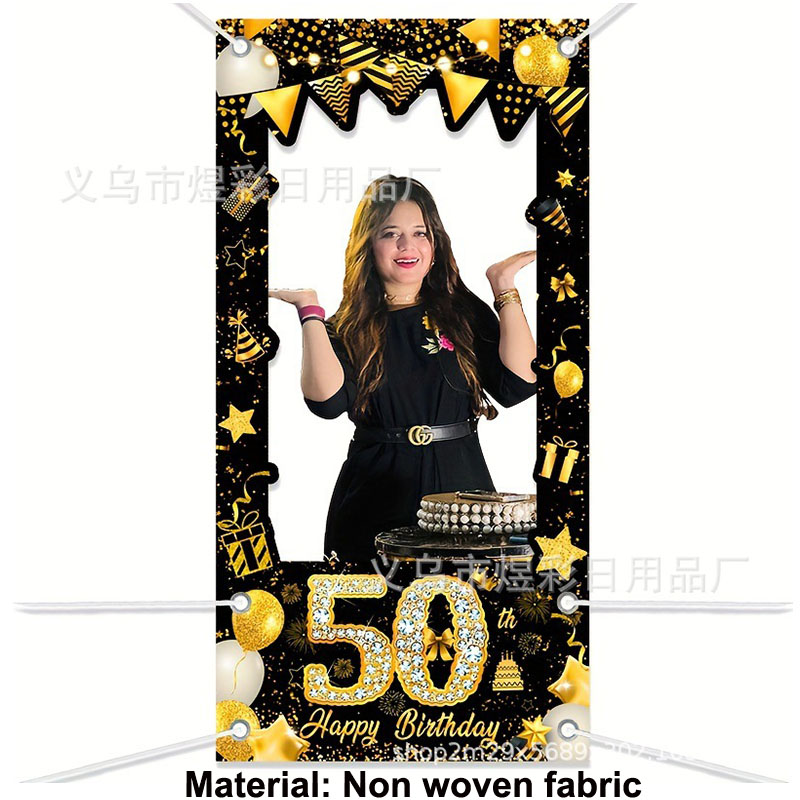 50. Yaş Günü Süslemeleri Siyah - Party Banner Gold incelemesi ve fiyatı