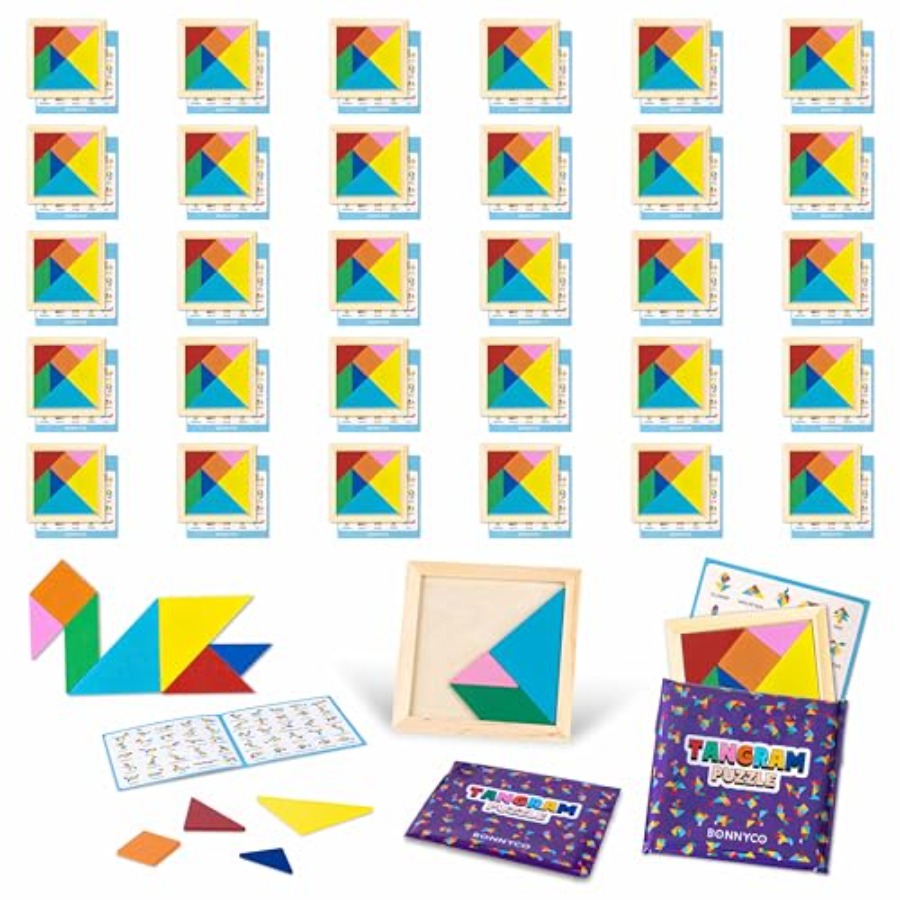 Tangram Puzzle Ahşap Paket 30  - Party Favor Bag incelemesi ve fiyatı
