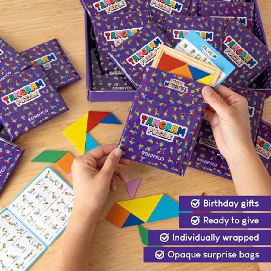 Tangram Puzzle Ahşap Paket 30  - Party Favor Bag incelemesi ve fiyatı