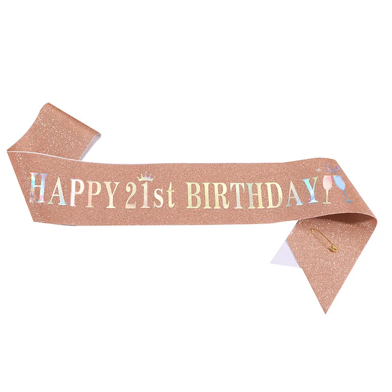 Mutlu 10. 13. 16. 21. 30. 40th - Birthday Sash Glitter incelemesi ve fiyatı
