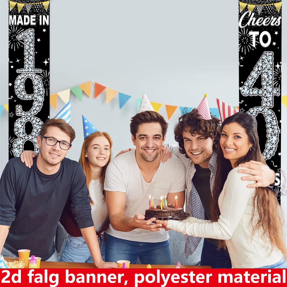 2 Adet 2D Düz 40. Doğum Günü A - Party Banner Gold incelemesi ve fiyatı