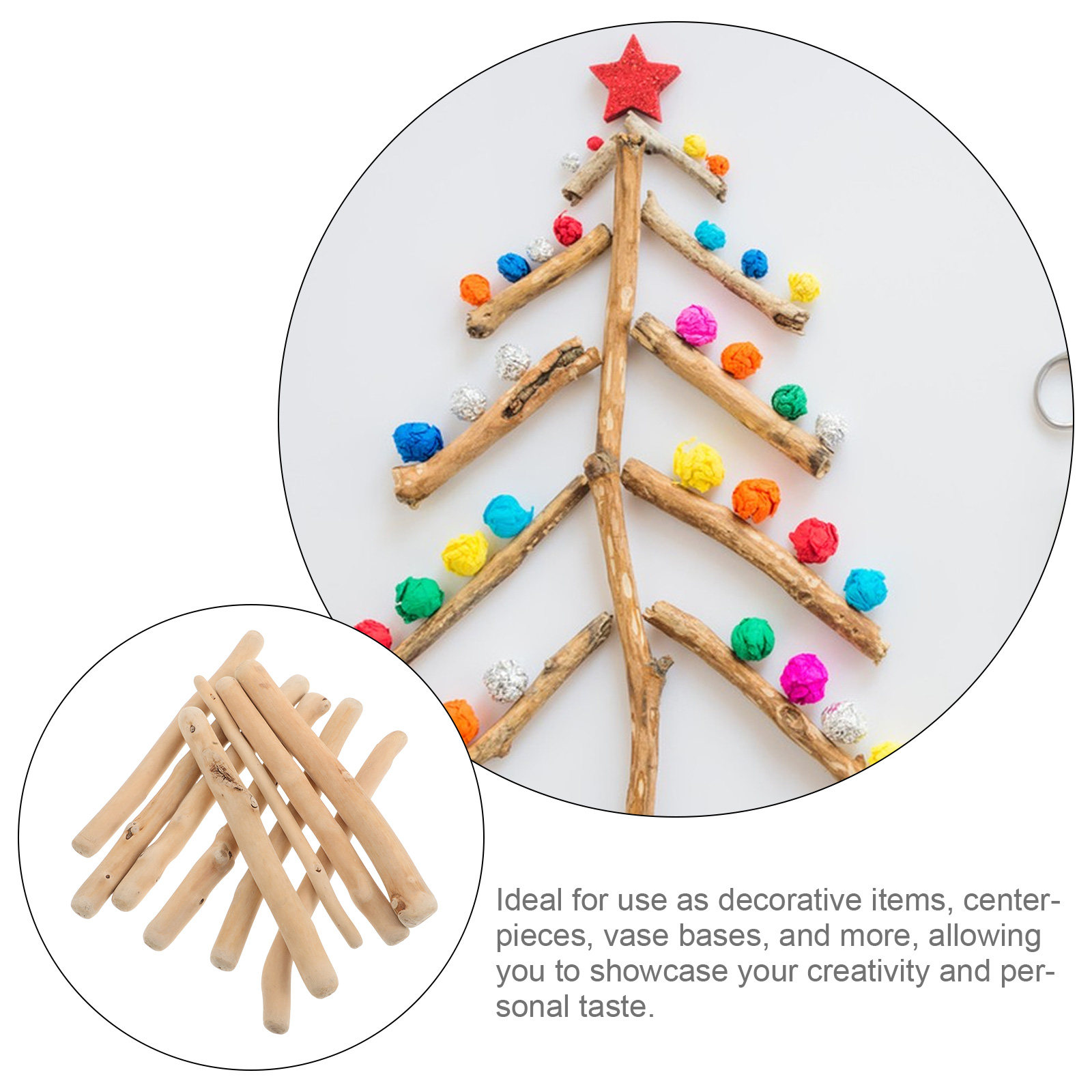 Ev Dekorasyonu için Doğal Ahşa - Centerpiece Stick incelemesi ve fiyatı