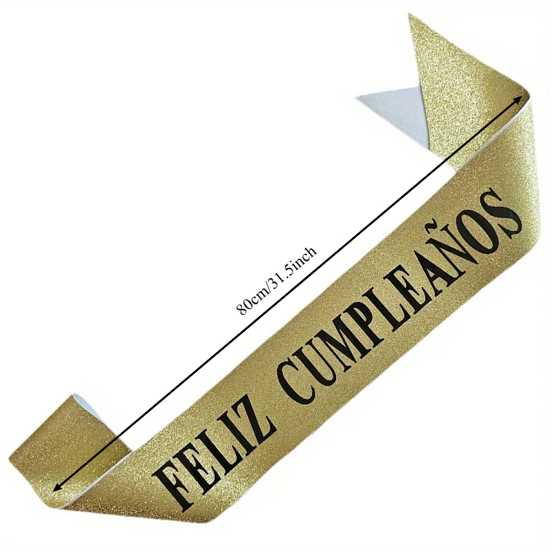Altın Simli Feliz Cumpleaños K - Birthday Sash Glitter incelemesi ve fiyatı