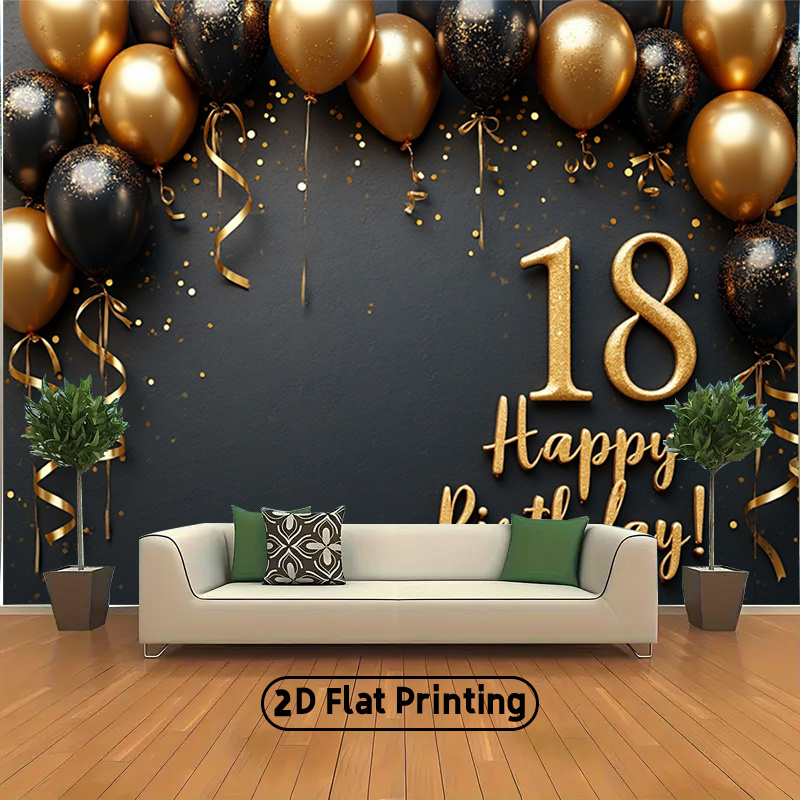 2D 1 Adet Siyah ve Altın Balon - Party Banner Gold incelemesi ve fiyatı