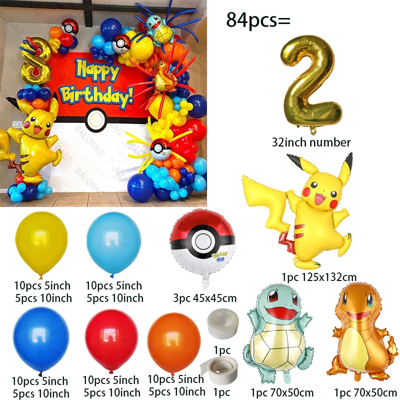 84 adet Pikachu Parti Balonlar - Balloon Arch Kit incelemesi ve fiyatı