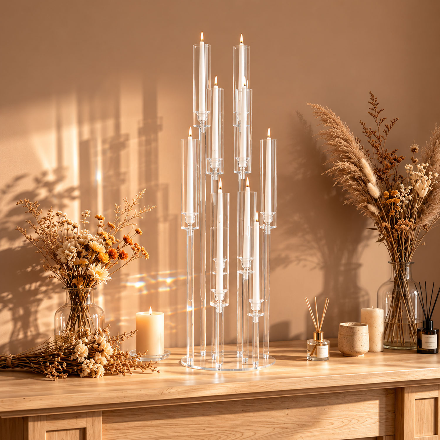 10 Kollu Akrilik Şamdanlar, 37 - Centerpiece Stick incelemesi ve fiyatı