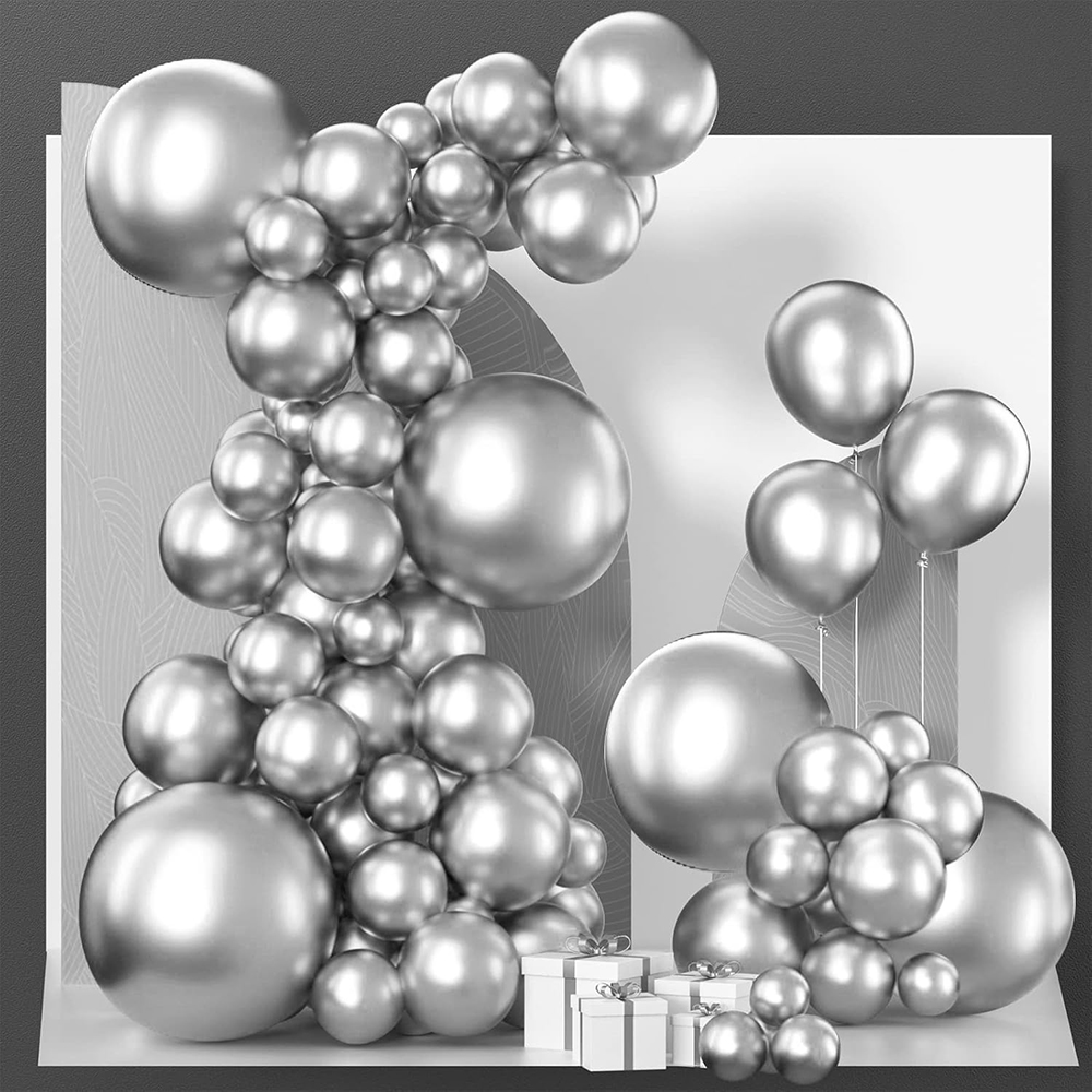 68 Adet Metalik Gümüş Balonlar - Balloon Arch Kit incelemesi ve fiyatı
