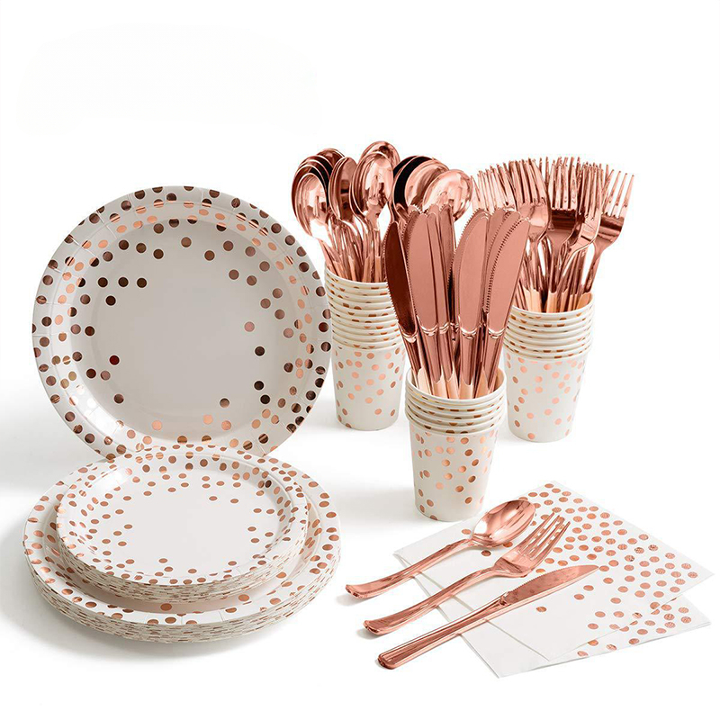 Gül Altın Parti Sofra Seti Mas - Paper Straw Color incelemesi ve fiyatı