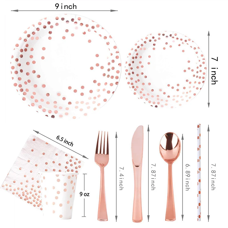 Gül Altın Parti Sofra Seti Mas - Paper Straw Color incelemesi ve fiyatı