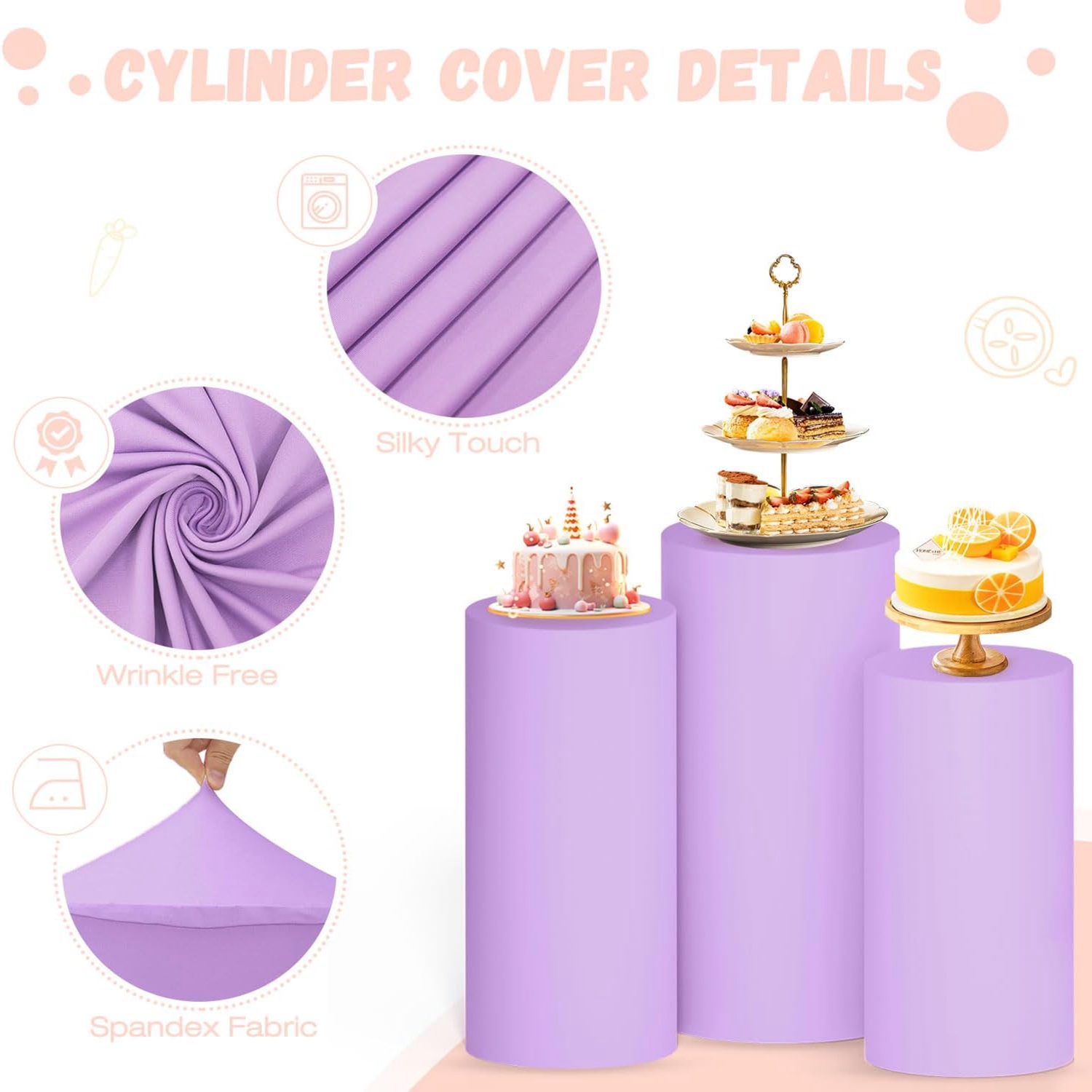 Yeele Mor Silindir Standı Kapa - Dessert Table Backdrop incelemesi ve fiyatı