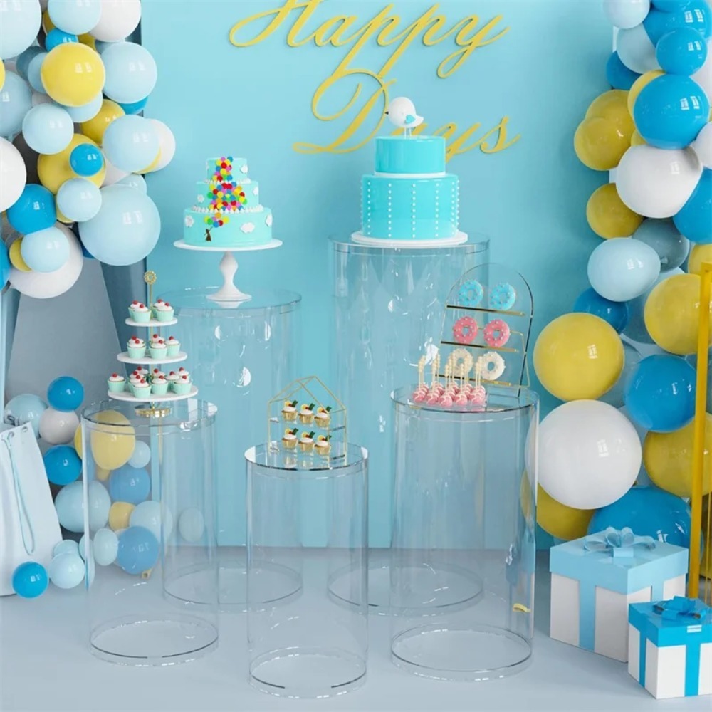 3/5 Adet Beyaz Silindir Kaide  - Event Party incelemesi ve fiyatı