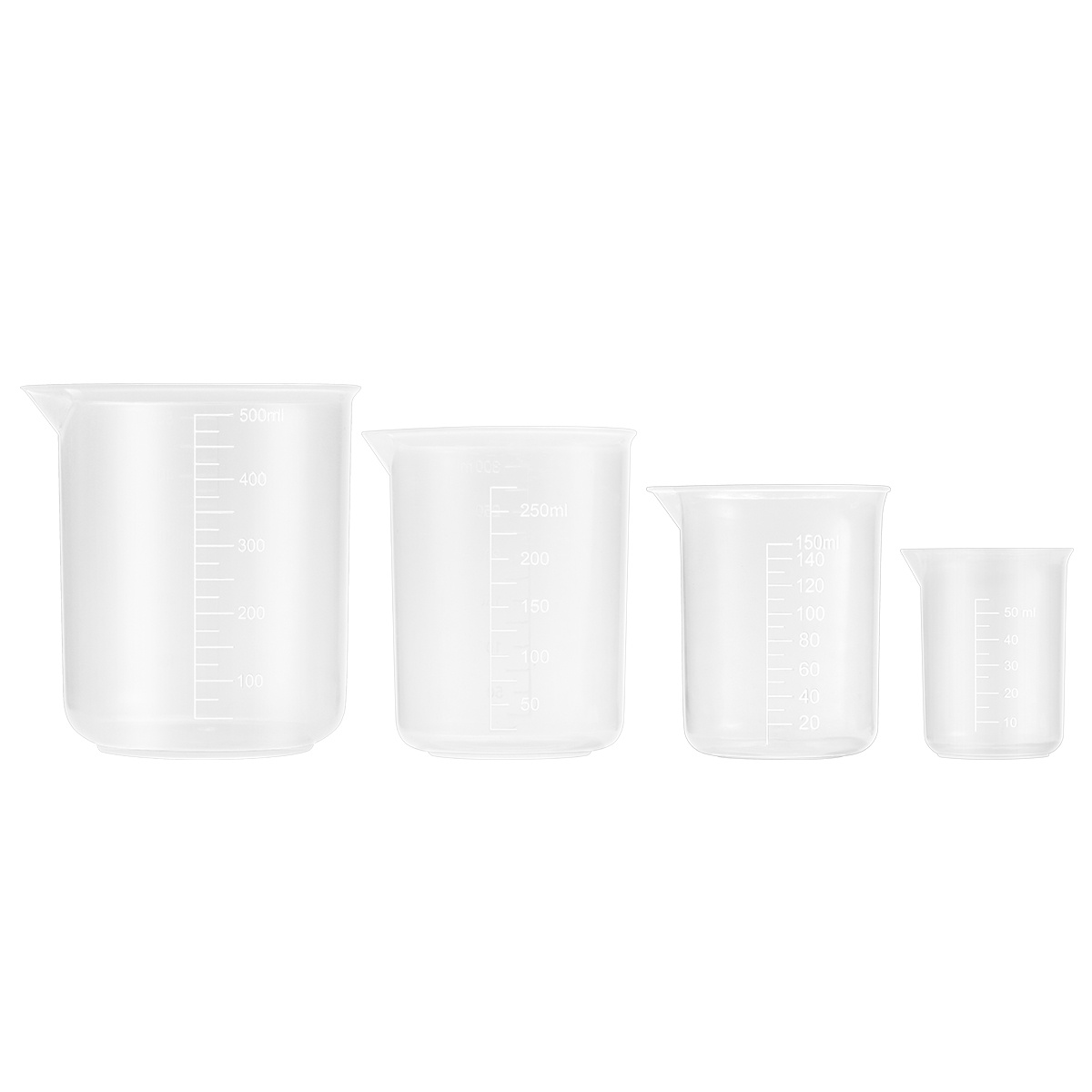 4 adet 50Ml 150Ml 250Ml 500Ml  - Plastic Cup 50Pcs incelemesi ve fiyatı