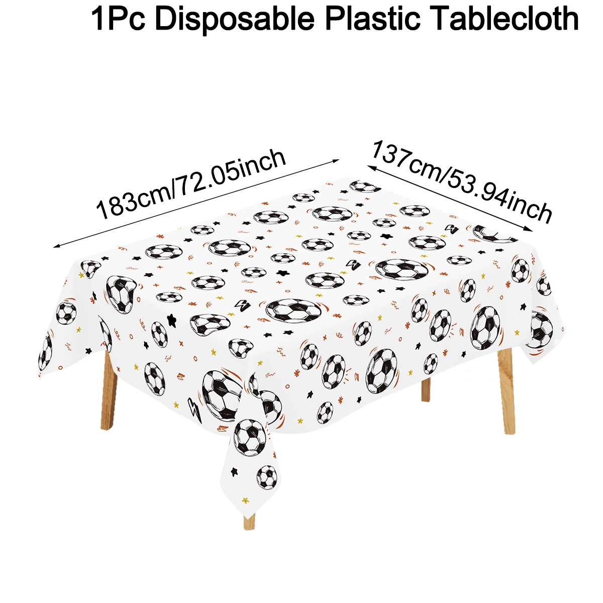 183x137cm Futbol Temalı Tek Ku - Table Cloth Disposable incelemesi ve fiyatı
