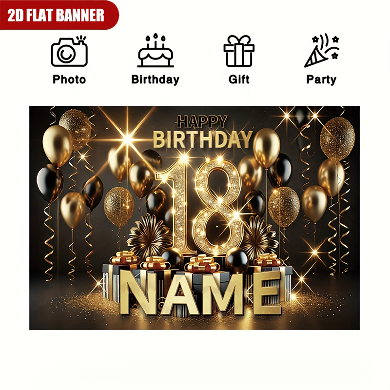 1 adet Lüks Siyah Altın Mutlu  - Party Banner Gold incelemesi ve fiyatı