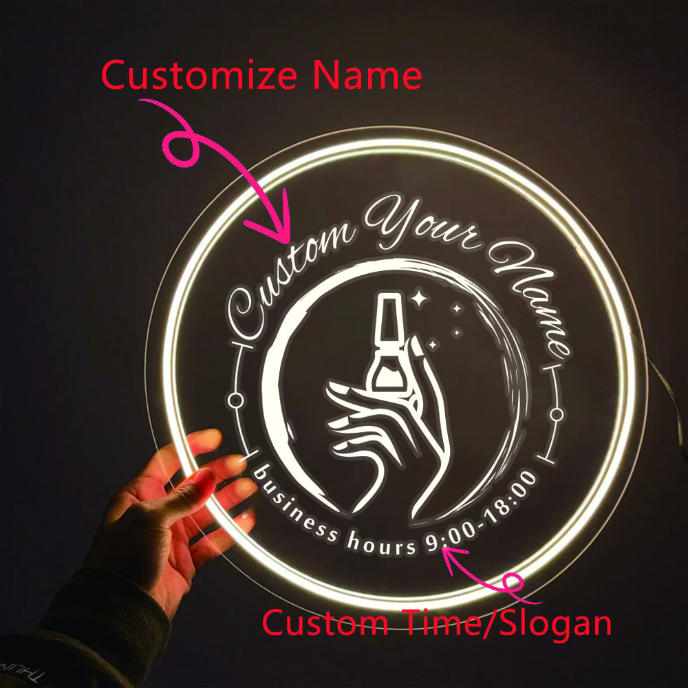 1 adet yuvarlak şekil tırnak s - Neon Sign Party incelemesi ve fiyatı