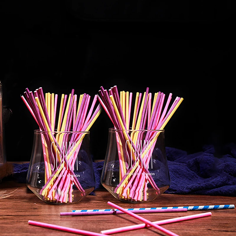 100 Adet/grup Kağıt Lolipop Çu - Paper Straw Color incelemesi ve fiyatı