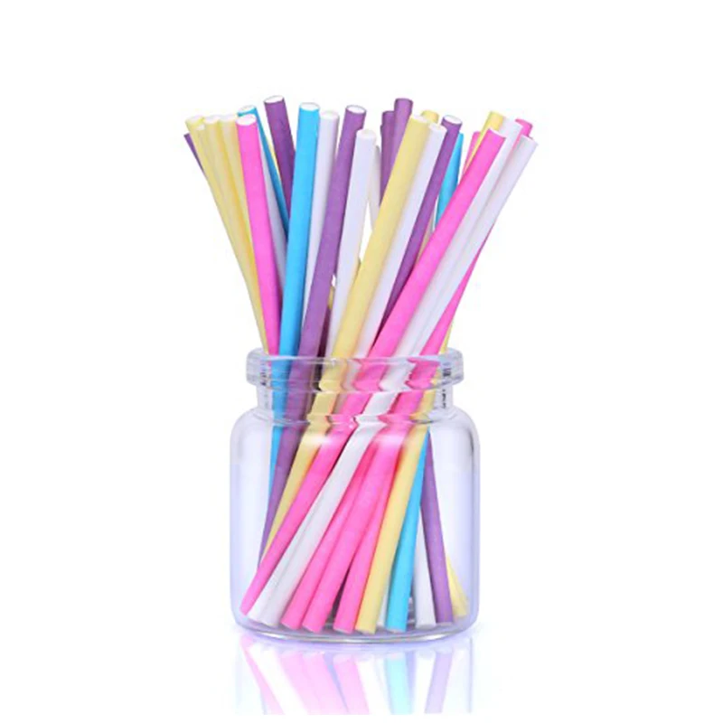 100 Adet/grup Kağıt Lolipop Çu - Paper Straw Color incelemesi ve fiyatı