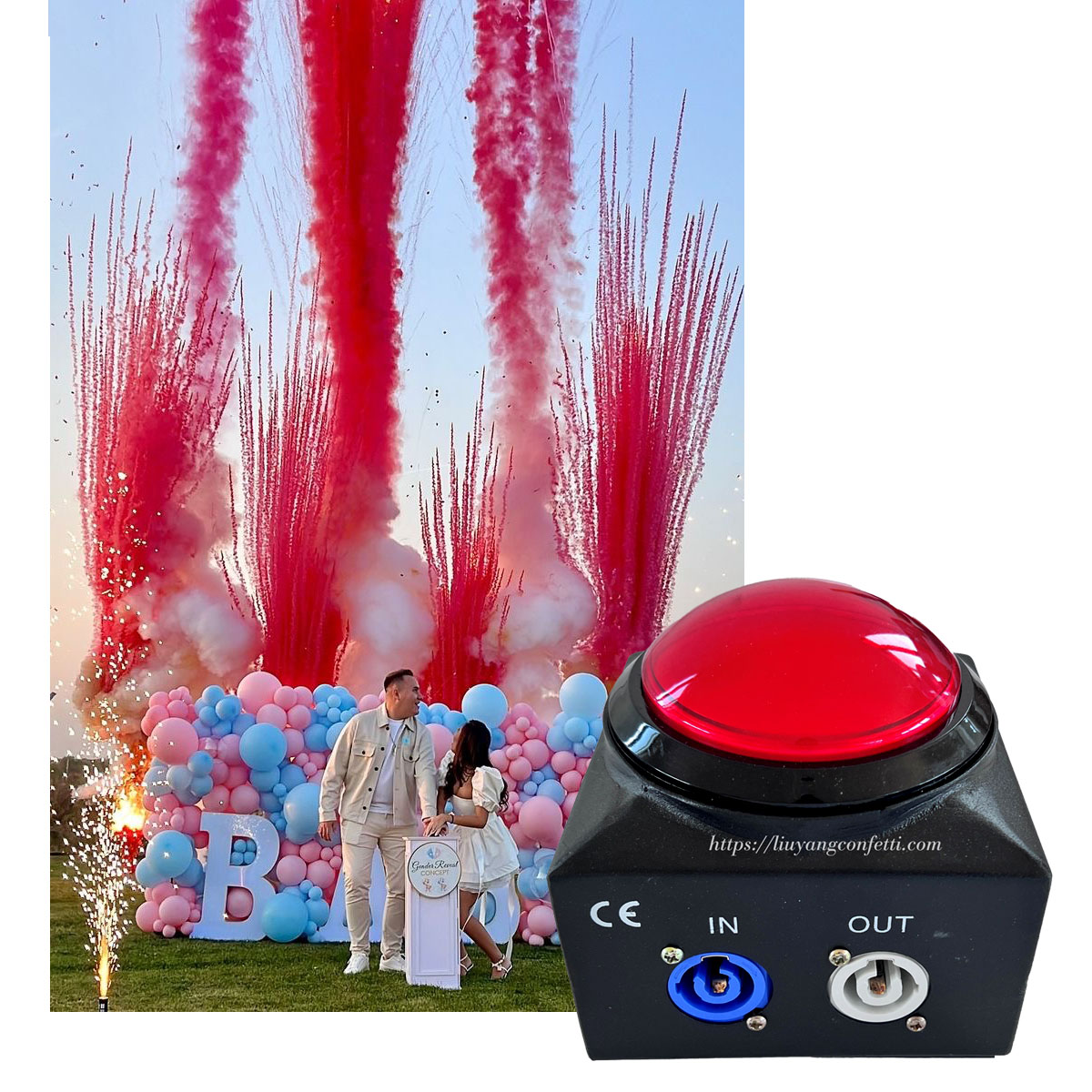 Cinsiyet Açıklama Kırmızı Düğm - Confetti Cannon Tube incelemesi ve fiyatı