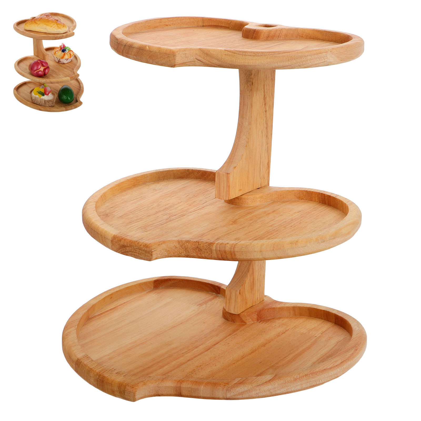 3 Katmanlı Kalp Şeklinde Ahşap - Cupcake Stand Tier incelemesi ve fiyatı