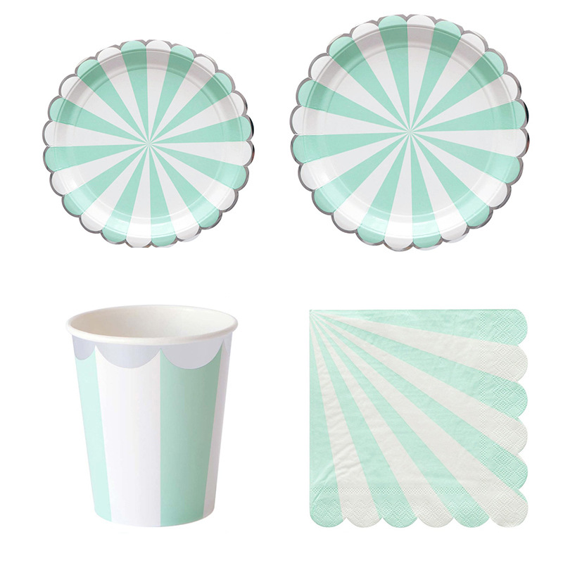 Çizgili tek kullanımlık sofra  - Paper Straw Color incelemesi ve fiyatı