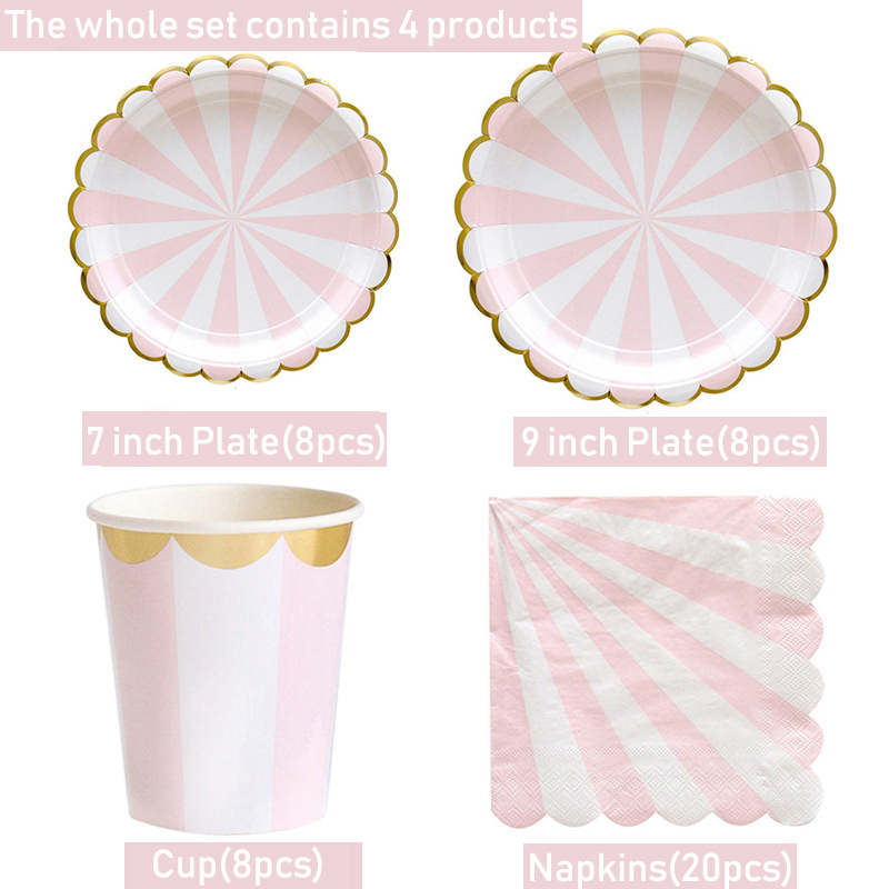 Çizgili tek kullanımlık sofra  - Paper Straw Color incelemesi ve fiyatı