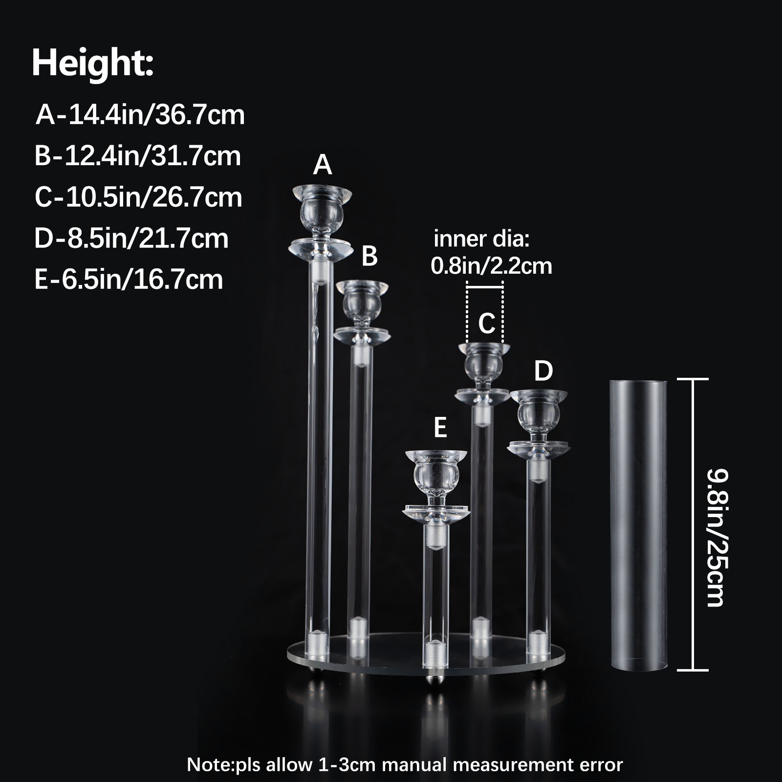 Şeffaf Akrilik 5 Kollu Şamdanl - Centerpiece Stick incelemesi ve fiyatı